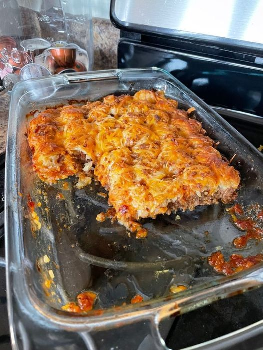 Cheesy Tater Tot Meatloaf Casserole