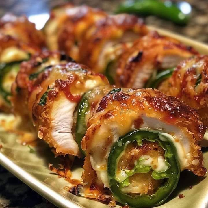 Smoky Cheesy Jalapeño Chicken Rolls